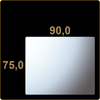 Haftetikett L 90mm x 75mm 201G Chrome Rolle 1500 Stck